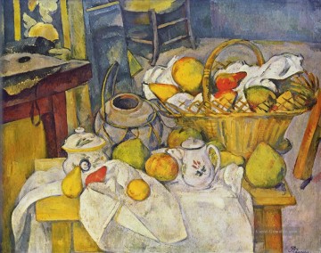 Impressionismus Stillleben Werke - Stillleben mit Korb Paul Cezanne